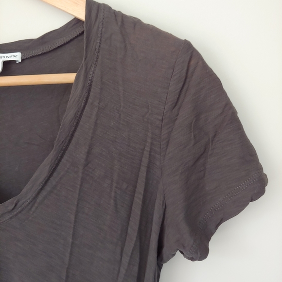 James Perse Casual Cotton Slub V Neck T-Shirt Short Sleeve Size Large - Picture 13 of 16